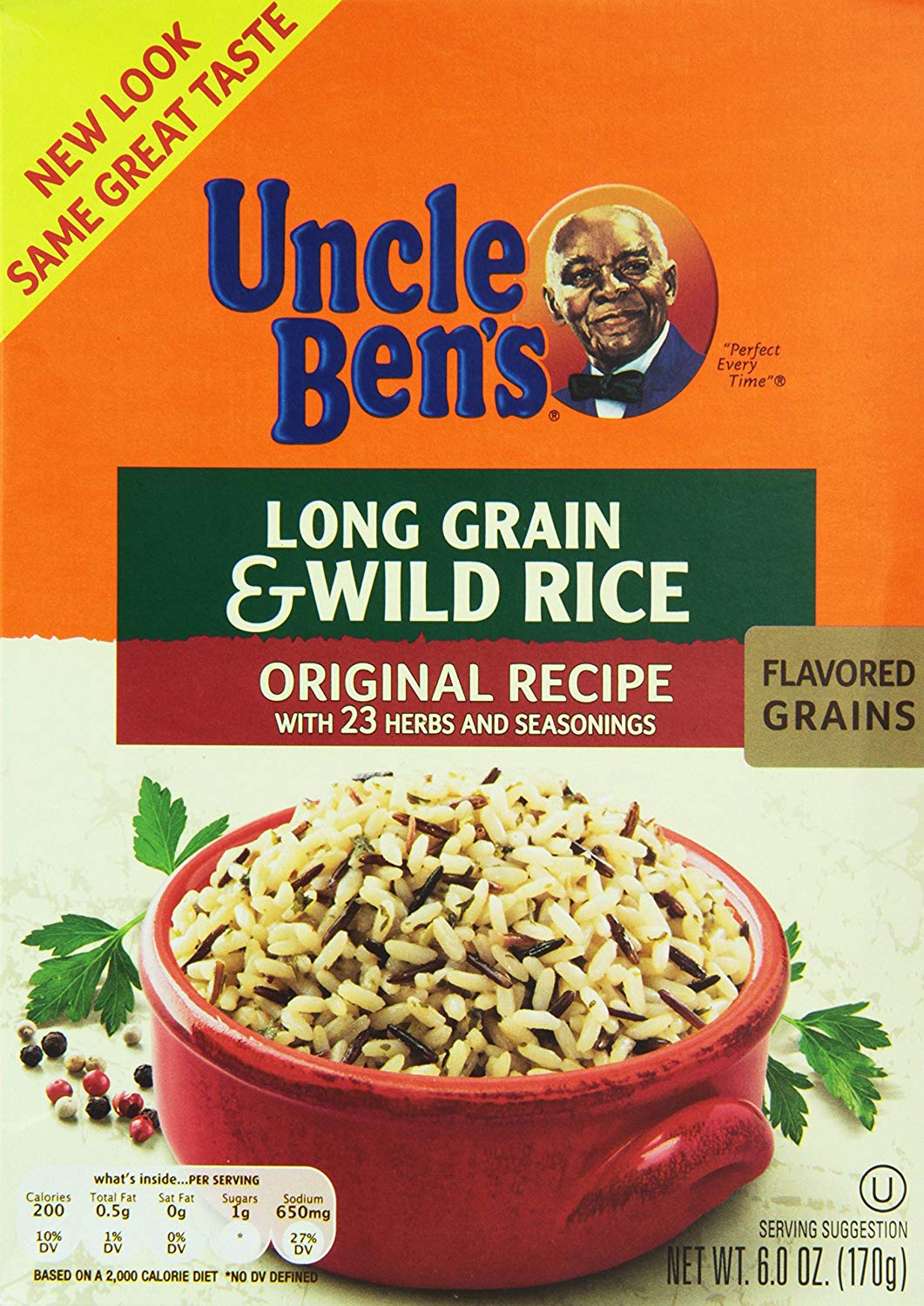 bah>Uncle Ben's Long Grain and Wild Rice, 6oz (177g)