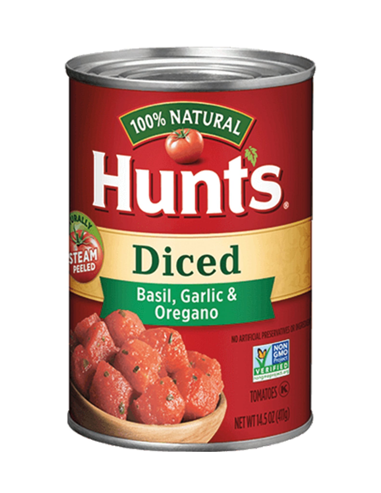 bah>Hunt's Diced Tomatoes Basil, Garlic, Oregano, 14.5oz