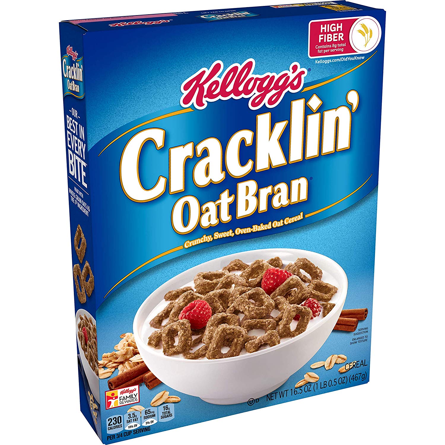stm>Kellogg's Cracklin' Oat Bran Cereal, 492g