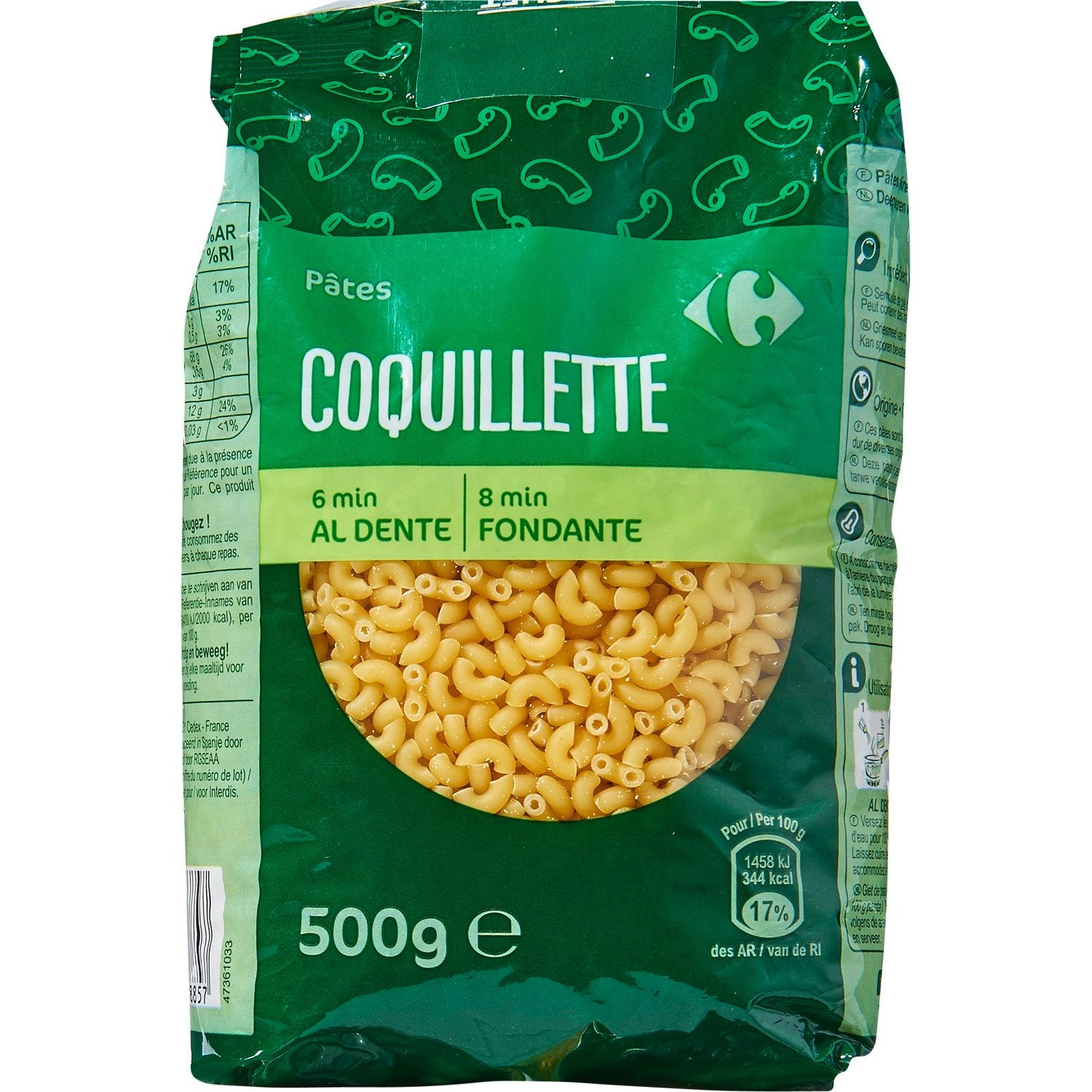 stm>Coquillette, Carrefour 500gr
