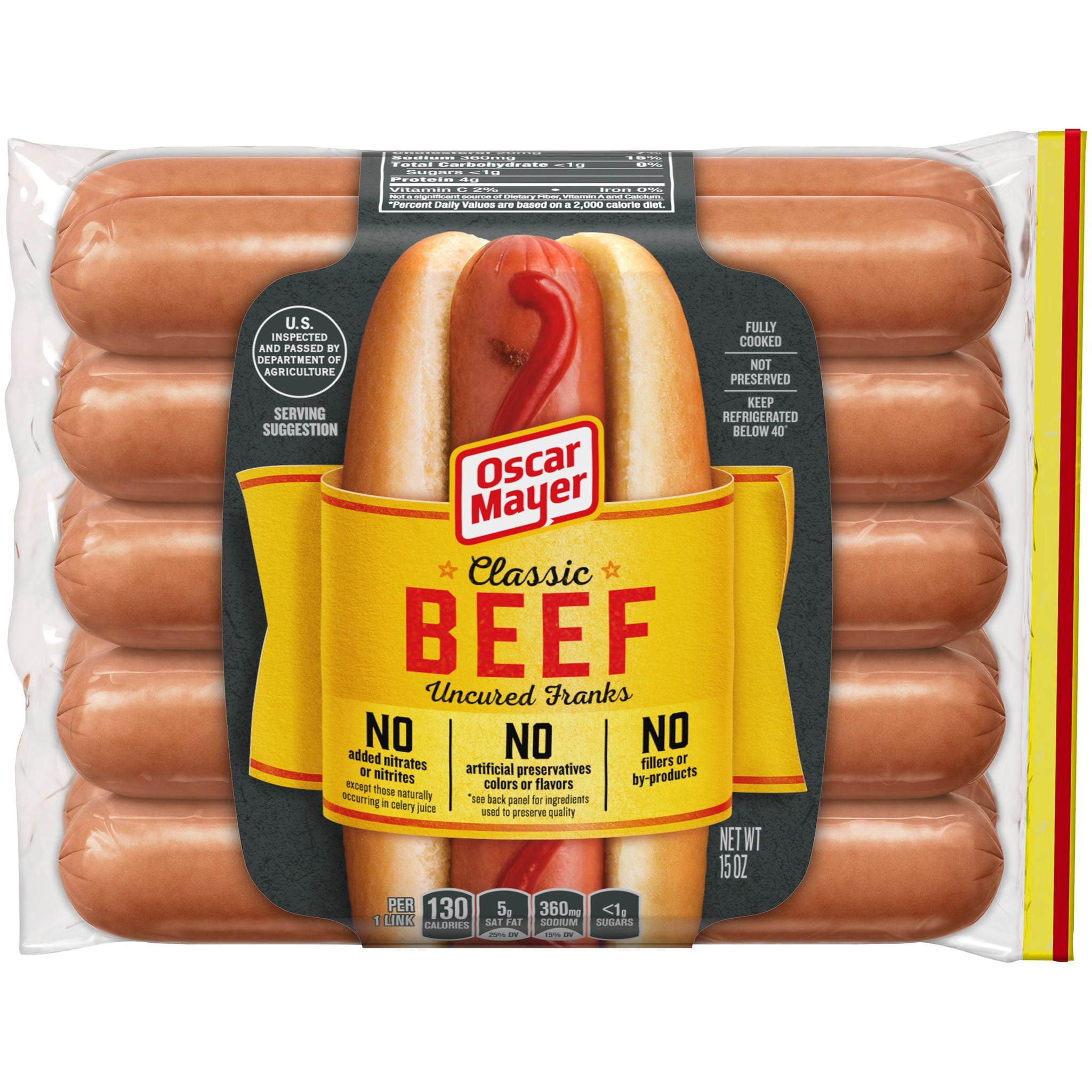 stl>Oscar Mayer Hot Dogs, Beef - Pack of 10