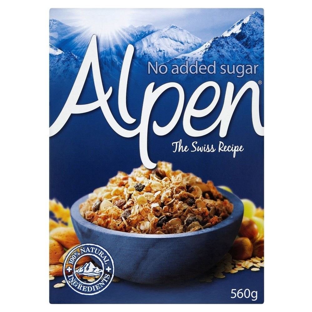 gre>Alpen Muesli No Sugar -1 Box - 560g