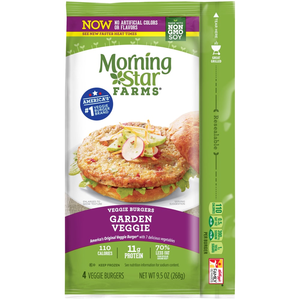 gre>Veggie Burgers 4 Pack - Morning Star - per packet