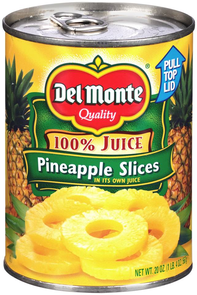 bel>Del Monte Pineapples, Canned, 15.5oz