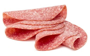 can>Salami (sliced), sweet/spicy, 100g