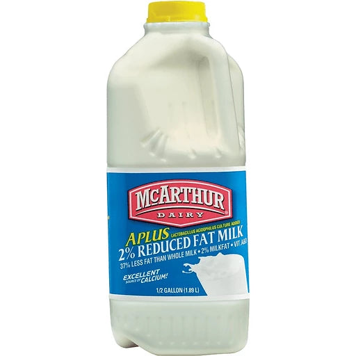 aba>McArthur 2% Fresh Milk, 1/2 gallon (1.89 liters)