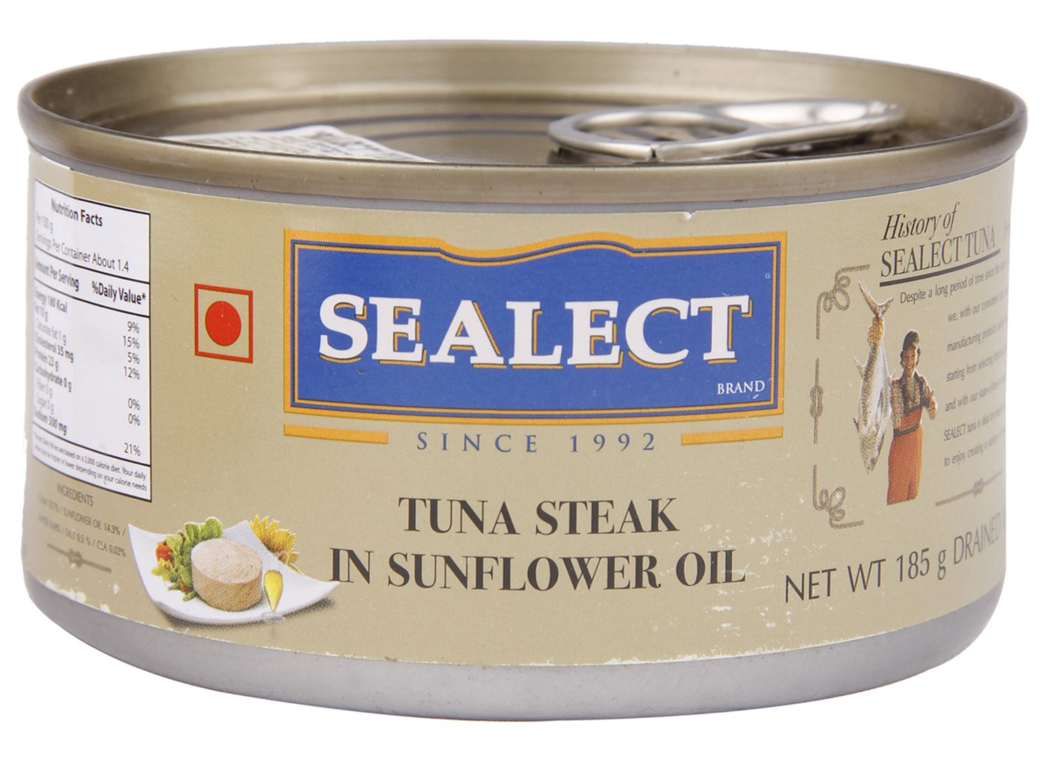 tha>Sealect Tuna in vegetable oil, tinned seafood, 185 gram